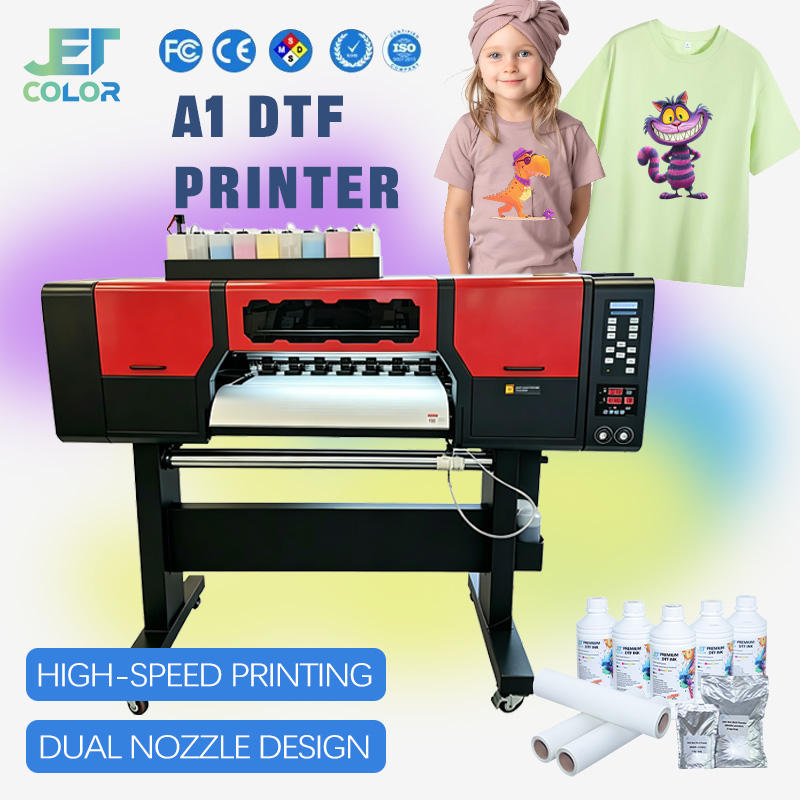 4 Head Pink DTF Printer I1600/I3200 for Textile Printing